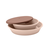 Paquete de 1 Bowl y 1 Plato con Tapa (Blush)