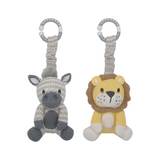 Peluches Colgantes "Leo Lion y Zac Zebra"